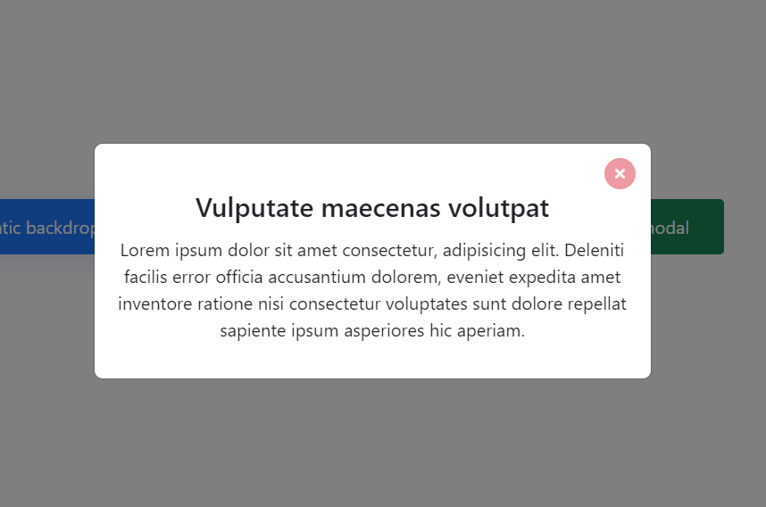 Bootstrap modal design with custom close button icon